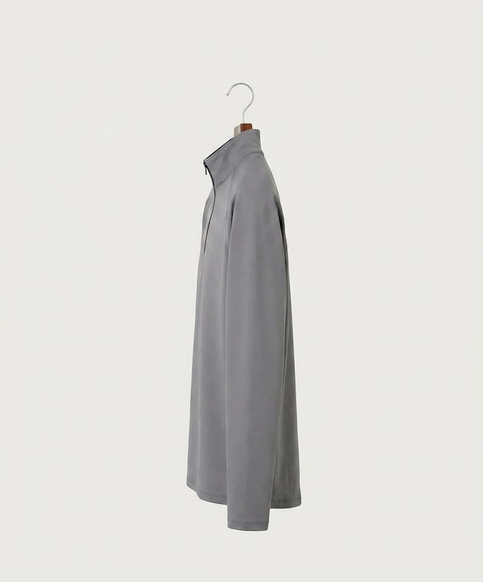 Moline Cheer general - Gray Quarter Zip - Left Chest (side)