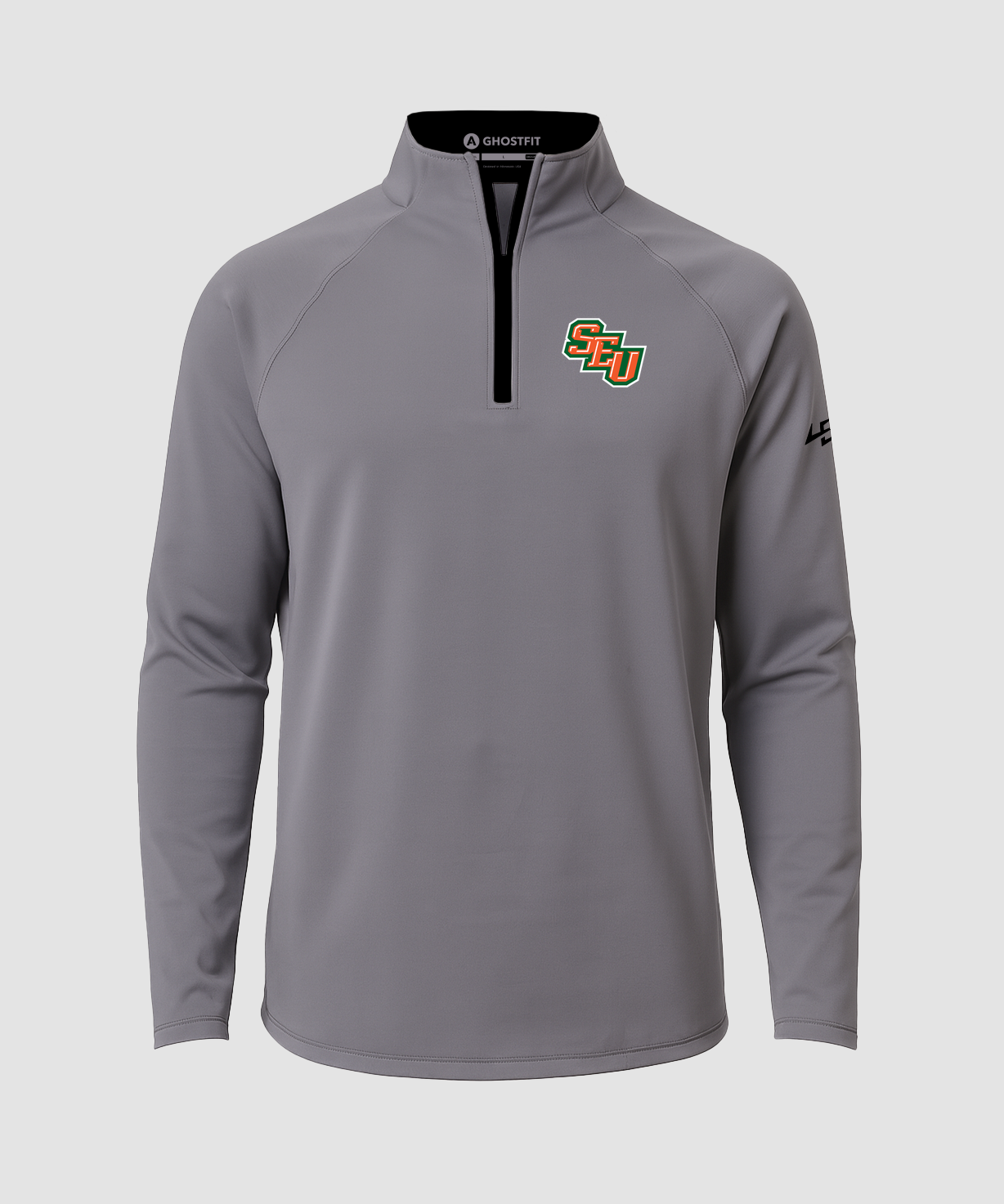 Sleepy Eye United Football - Gray Quarter Zip - Left Chest