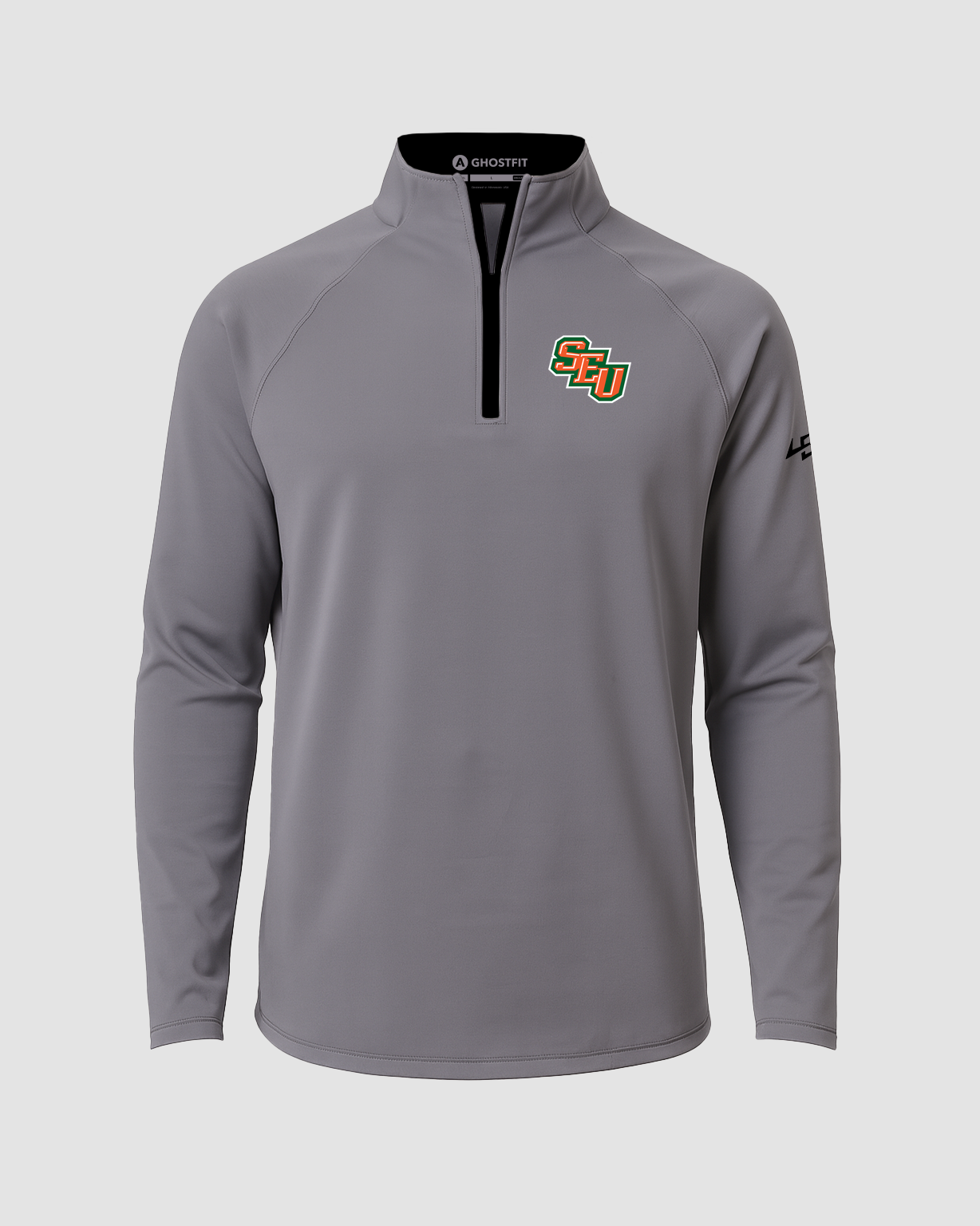 Sleepy Eye United Football - Gray Quarter Zip - Left Chest