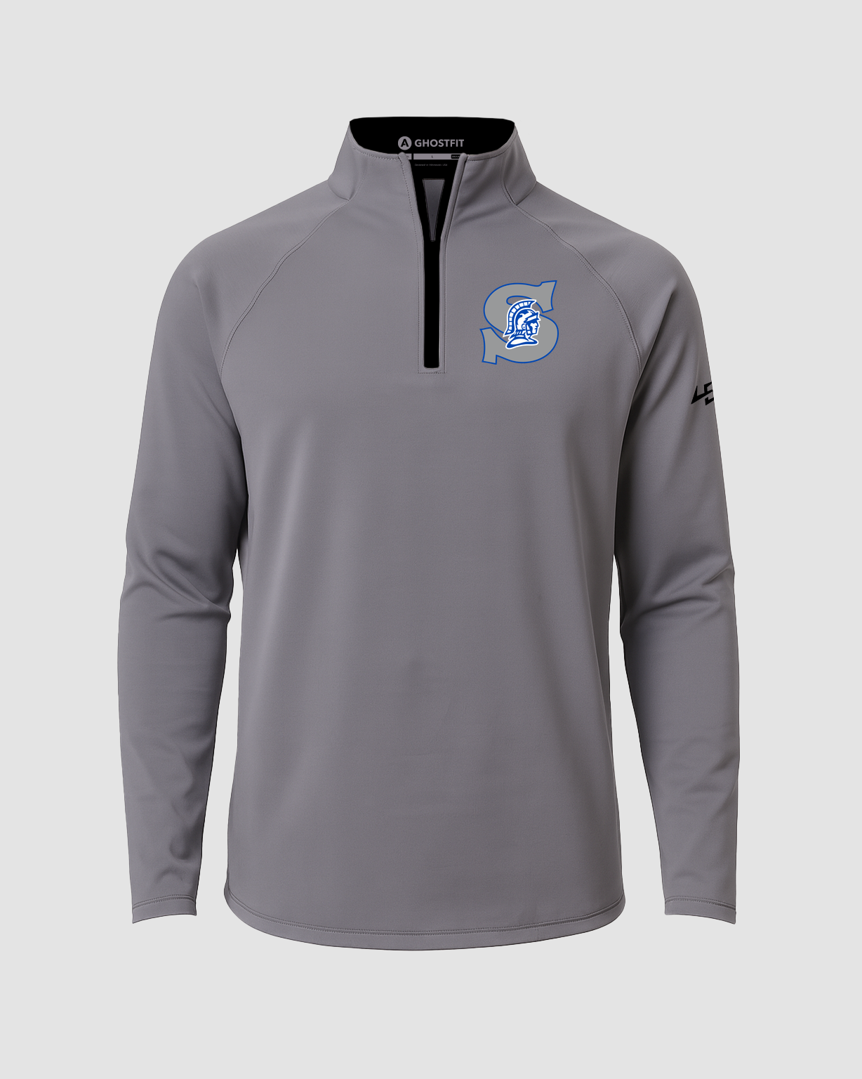Southwest Football - Gray Quarter Zip - Left Chest