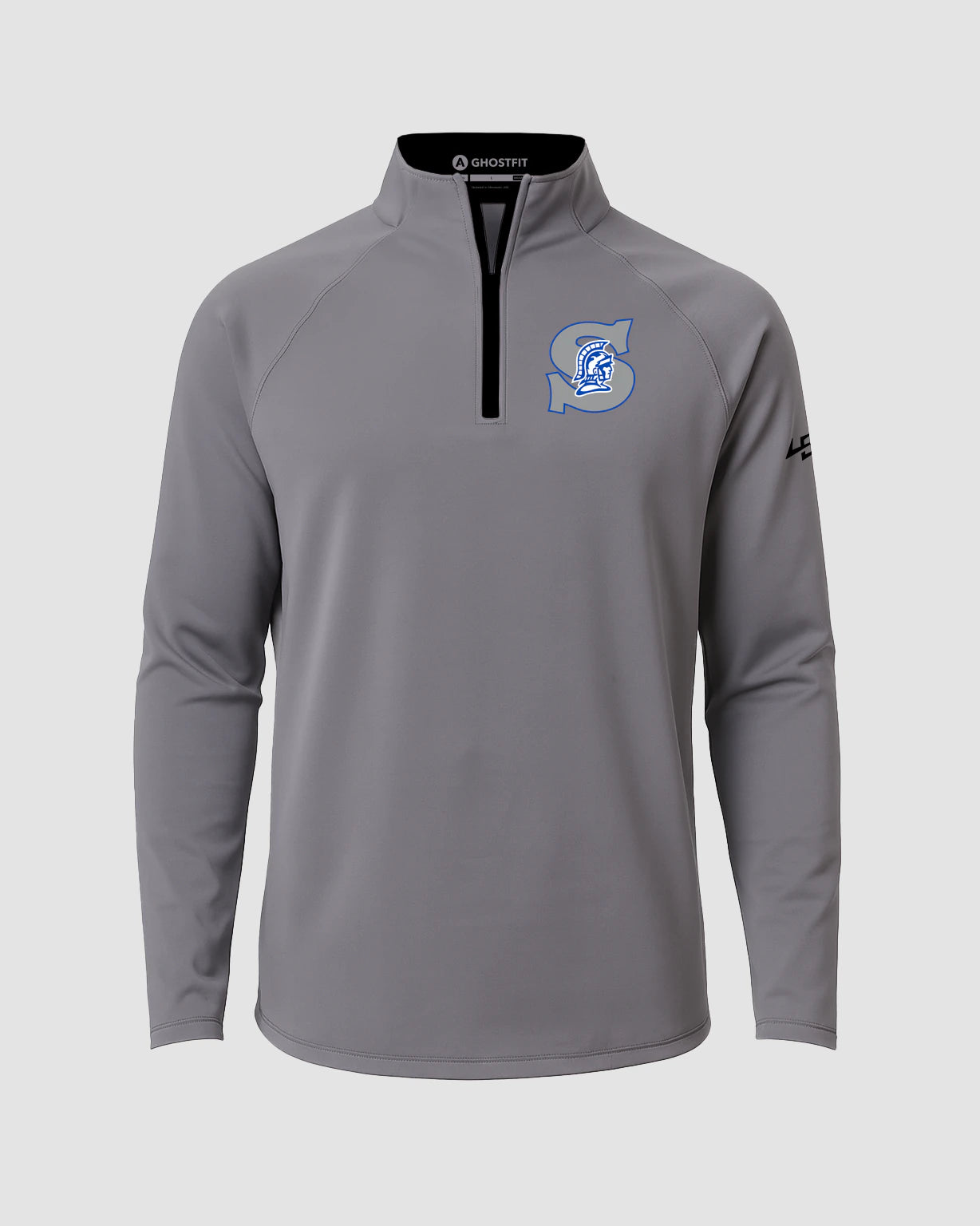 Southwest Football - Gray Quarter Zip - Left Chest