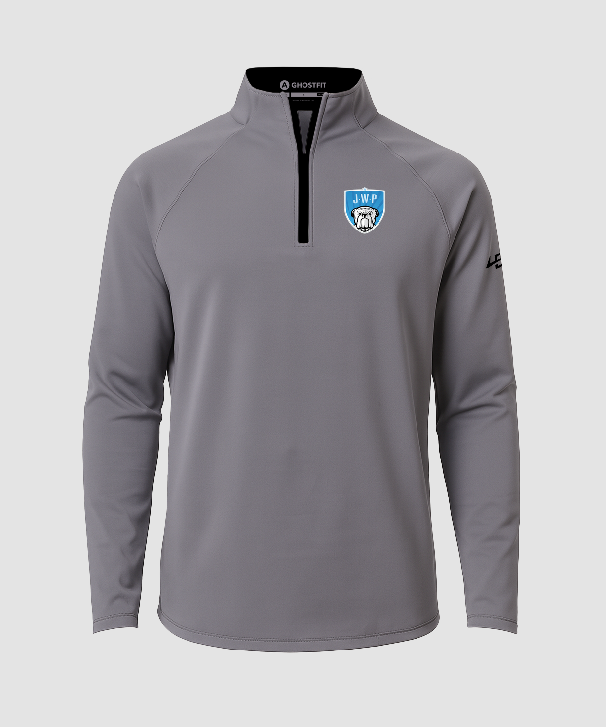JWP Volleyball - Gray Quarter Zip - Left Chest