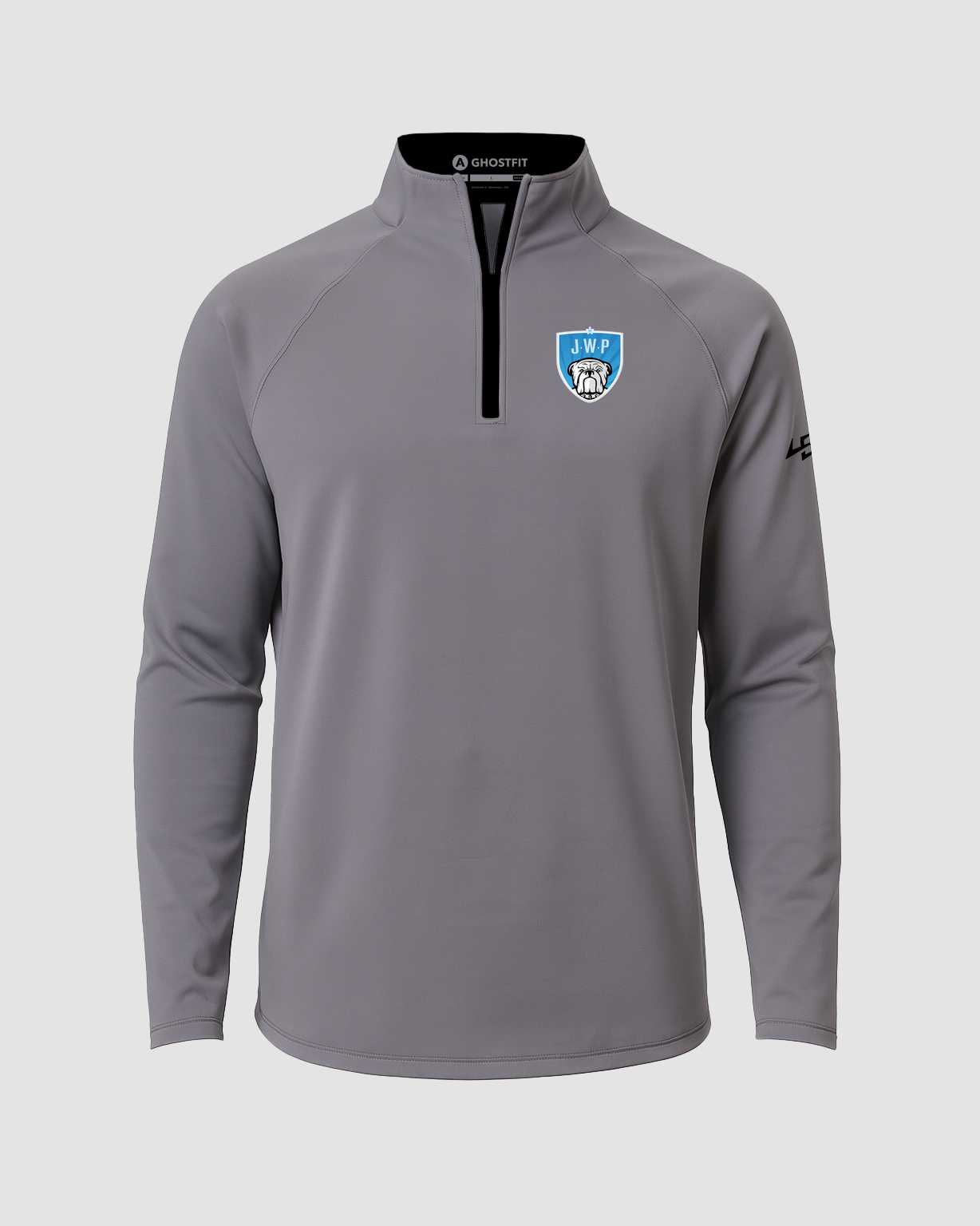 JWP Volleyball - Gray Quarter Zip - Left Chest