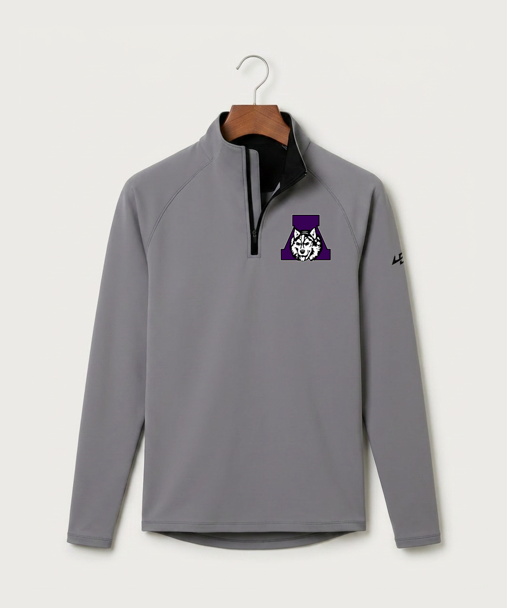 Albany High School Football (Boys) - Gray Quarter Zip - Left Chest