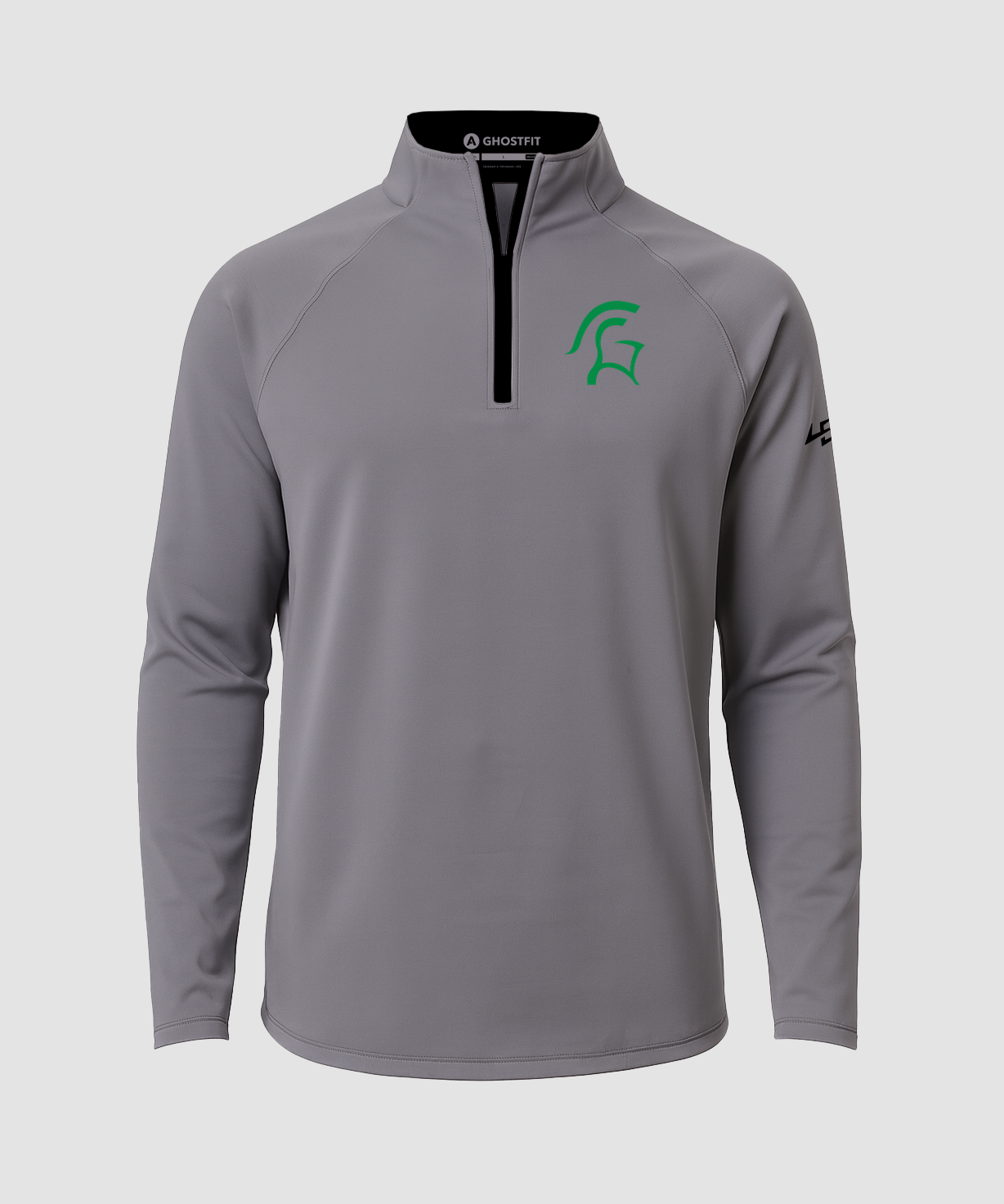 La Crescent-Hokah Football - Gray Quarter Zip - Left Chest