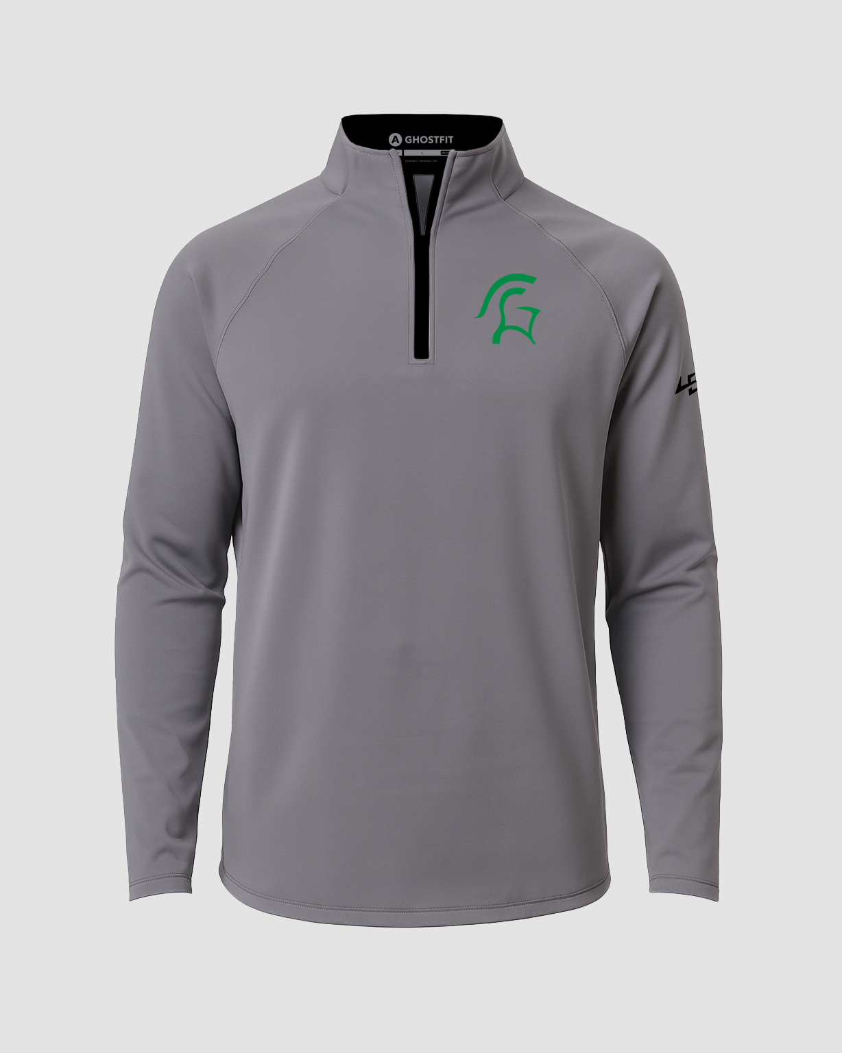 La Crescent-Hokah Football - Gray Quarter Zip - Left Chest