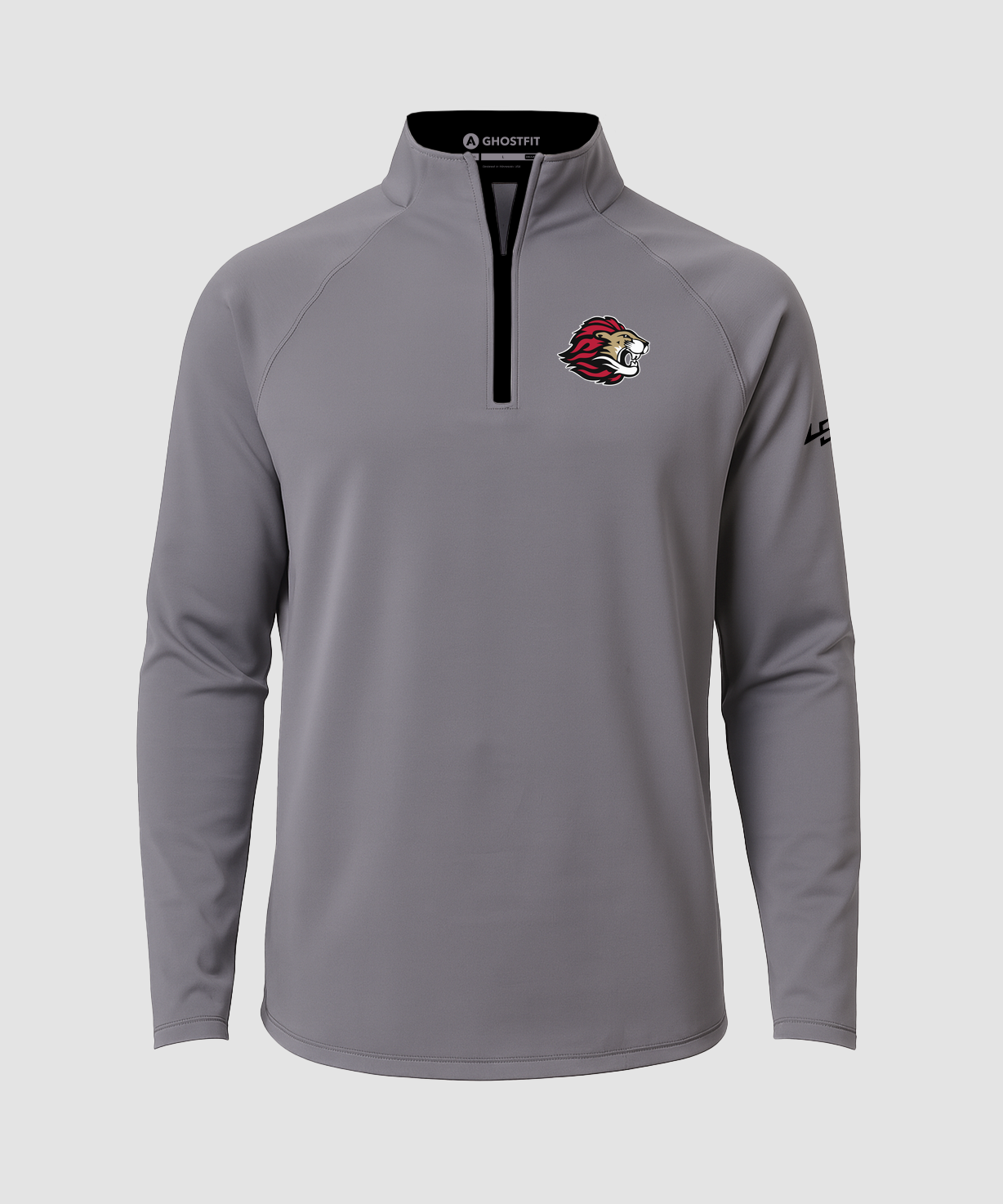 Spring Grove Football - Gray Quarter Zip - Left Chest