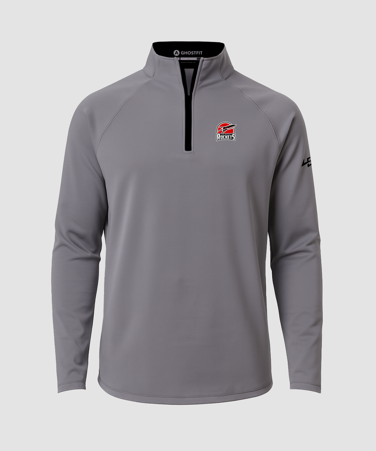 John Marshall Swim Dive - Gray Quarter Zip - Left Chest