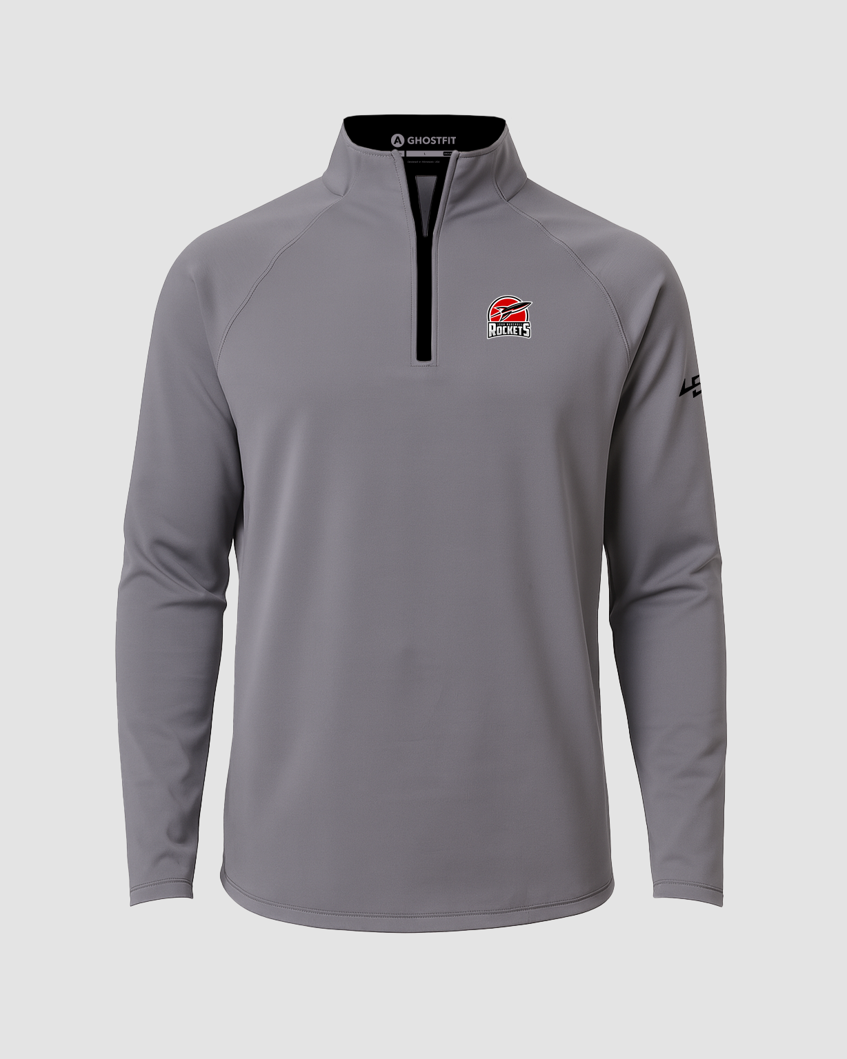 John Marshall Swim Dive - Gray Quarter Zip - Left Chest