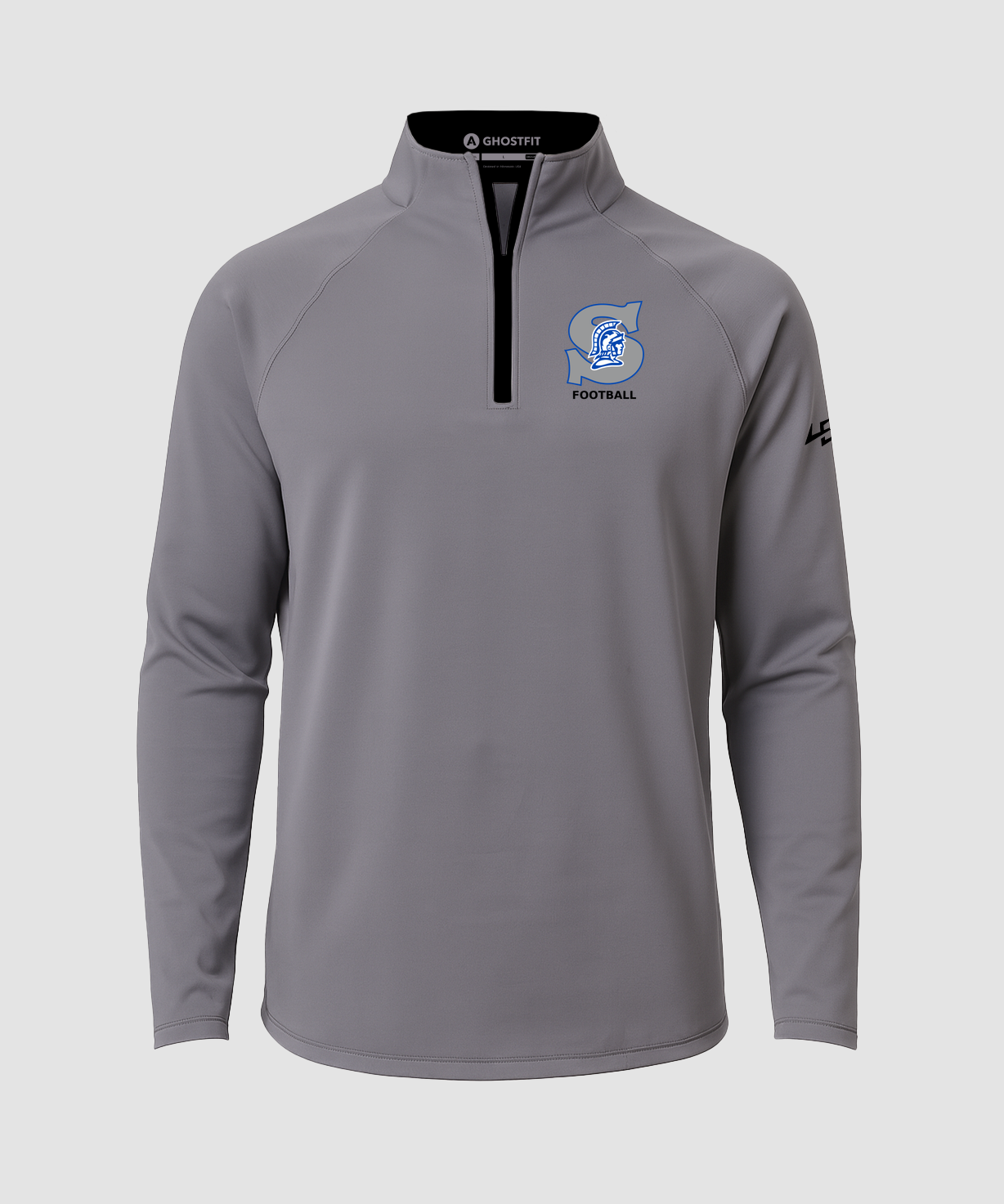 Southwest Football - Gray Quarter Zip - Left Chest