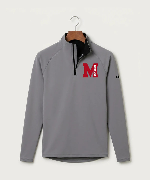 Mcgregor High School Volleyball (Girls) - Gray Quarter Zip - Left Chest