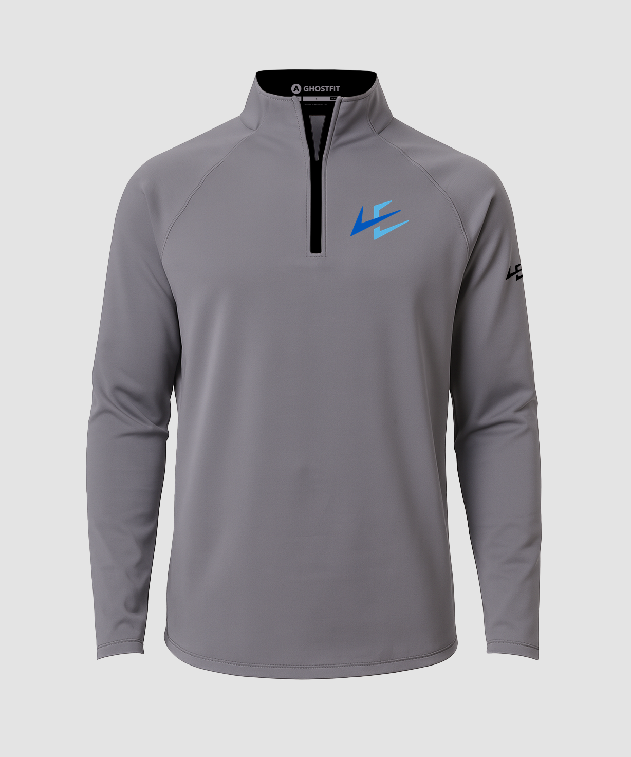Leading Edge example_store - Gray Quarter Zip - Left Chest
