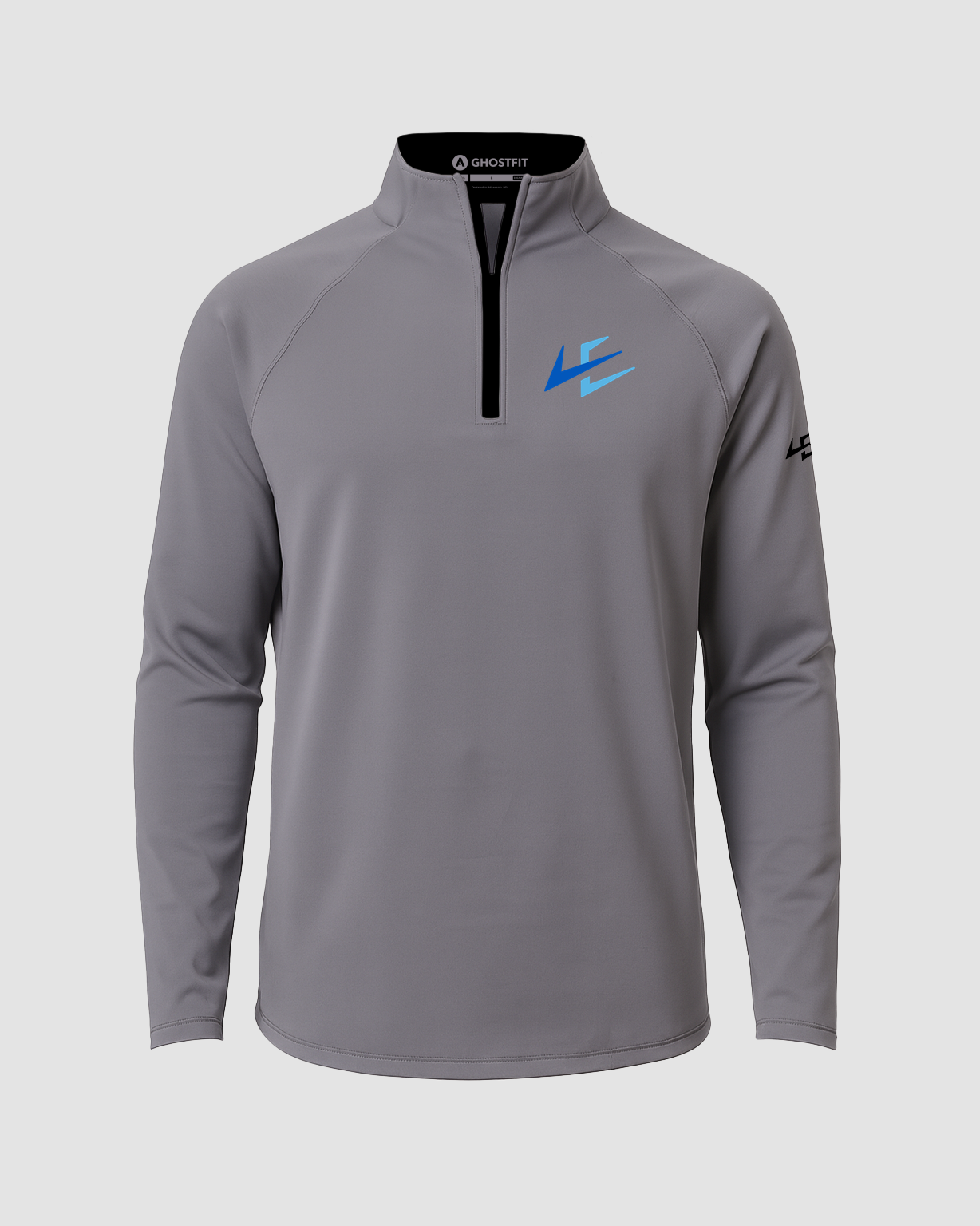 Leading Edge example_store - Gray Quarter Zip - Left Chest