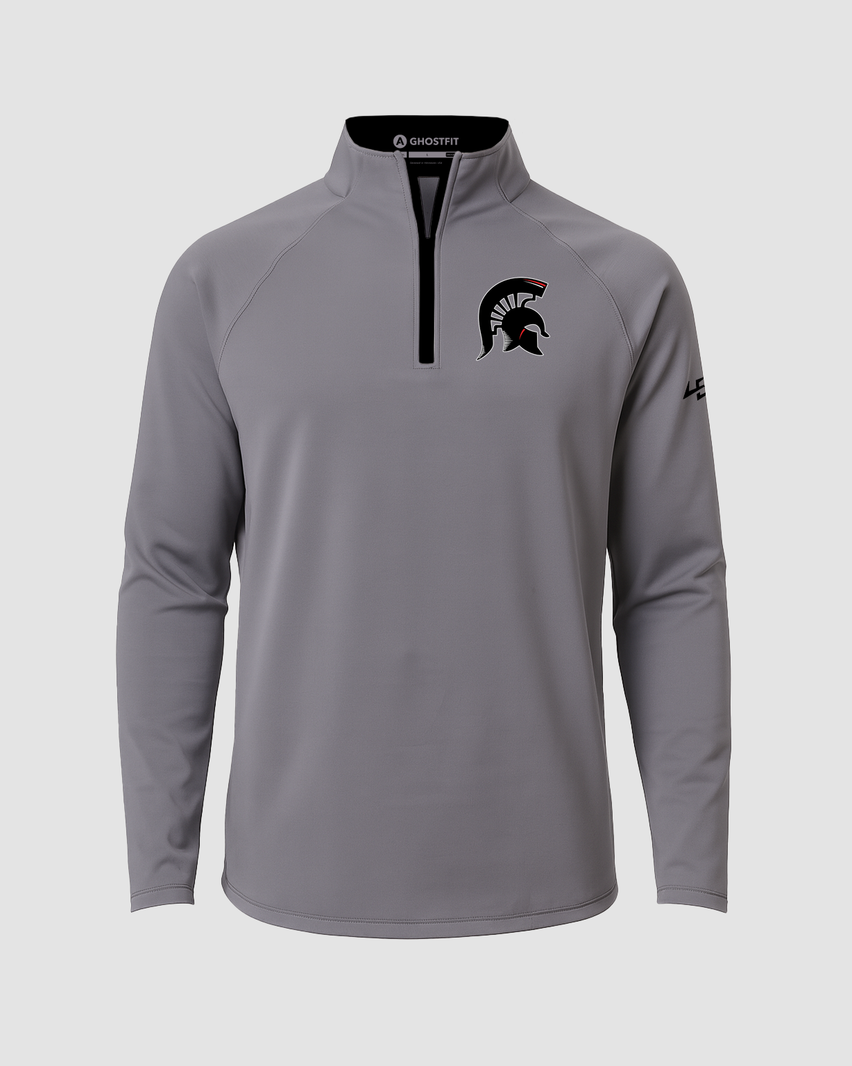 BOLD Football - Gray Quarter Zip - Left Chest