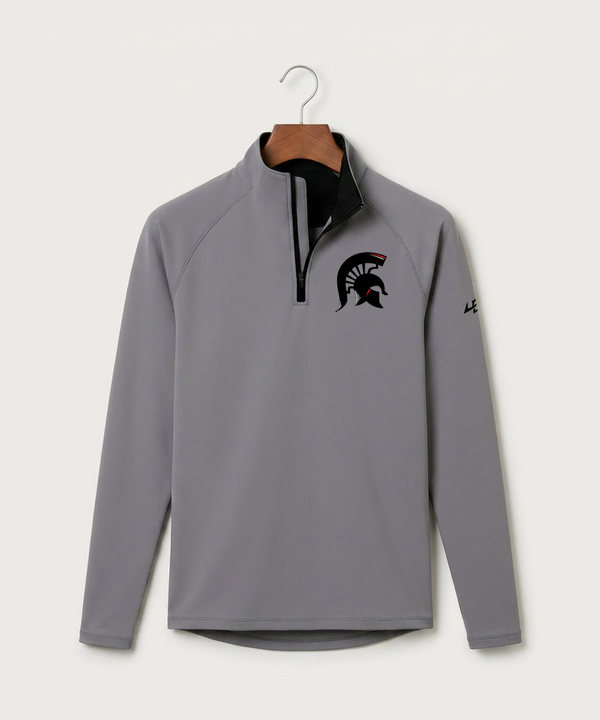 Bold High School Football (Boys) - Gray Quarter Zip - Left Chest