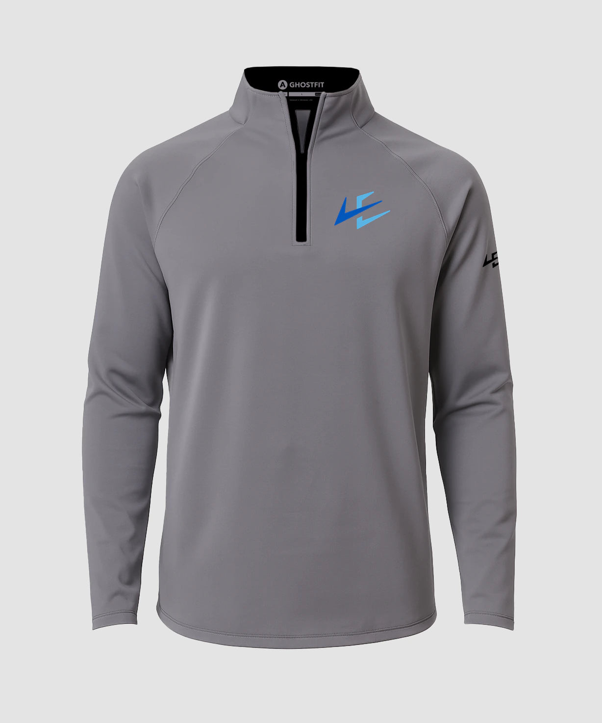 Leading Edge example_store - Gray Quarter Zip - Left Chest