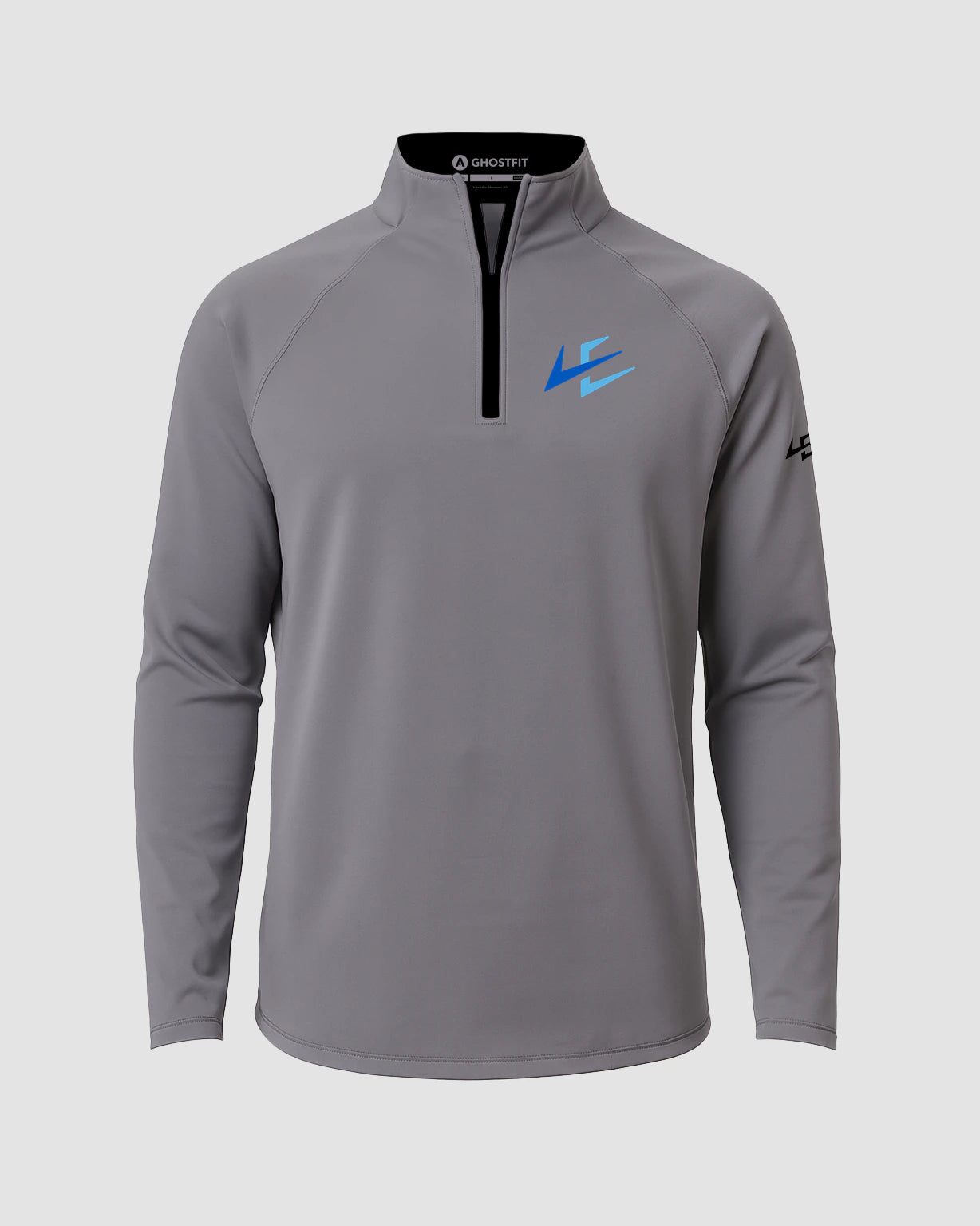 Leading Edge example_store - Gray Quarter Zip - Left Chest