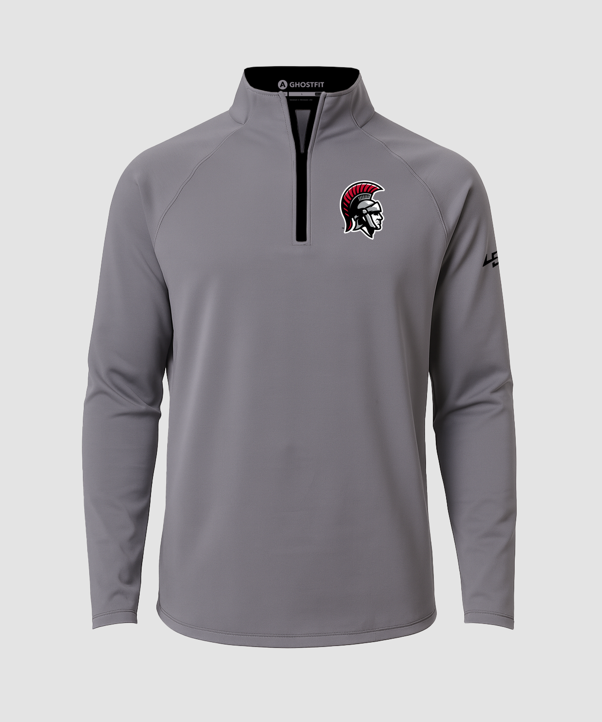 Worthington Football - Gray Quarter Zip - Left Chest