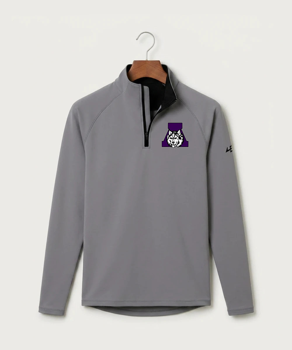 Albany High School Tennis (Boys) - Gray Quarter Zip - Left Chest