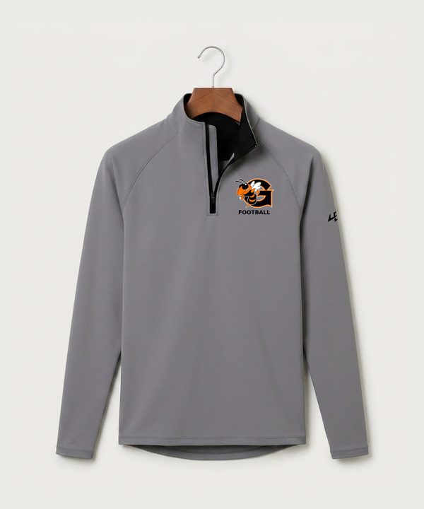 Giltner High School Football - Gray Quarter Zip - Left Chest