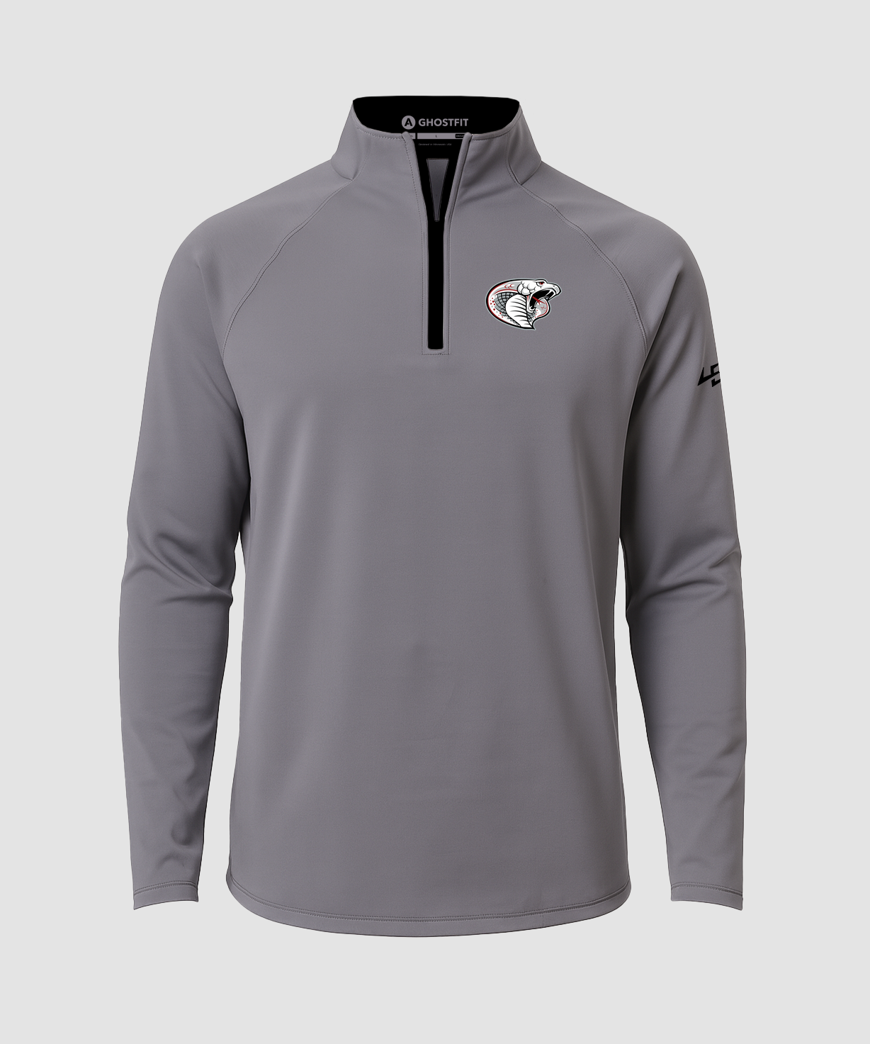 Triton Volleyball - Gray Quarter Zip - Left Chest