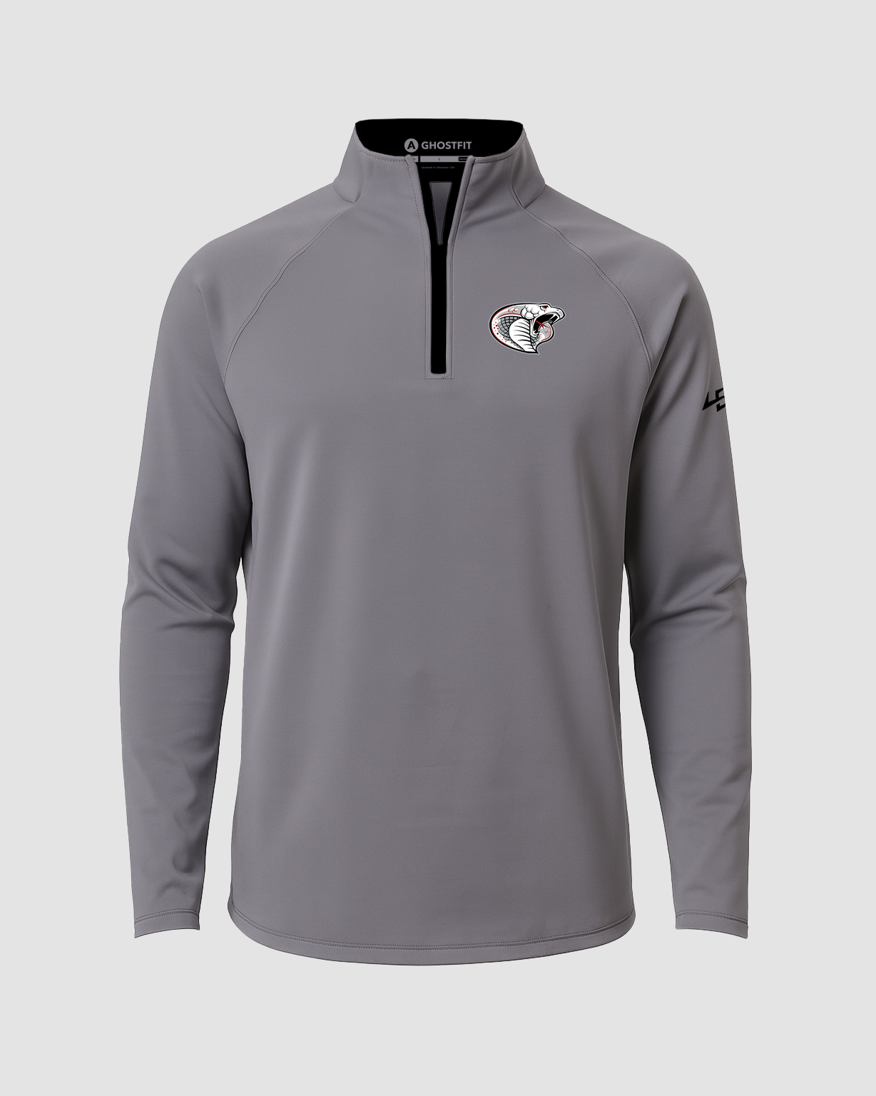 Triton Volleyball - Gray Quarter Zip - Left Chest