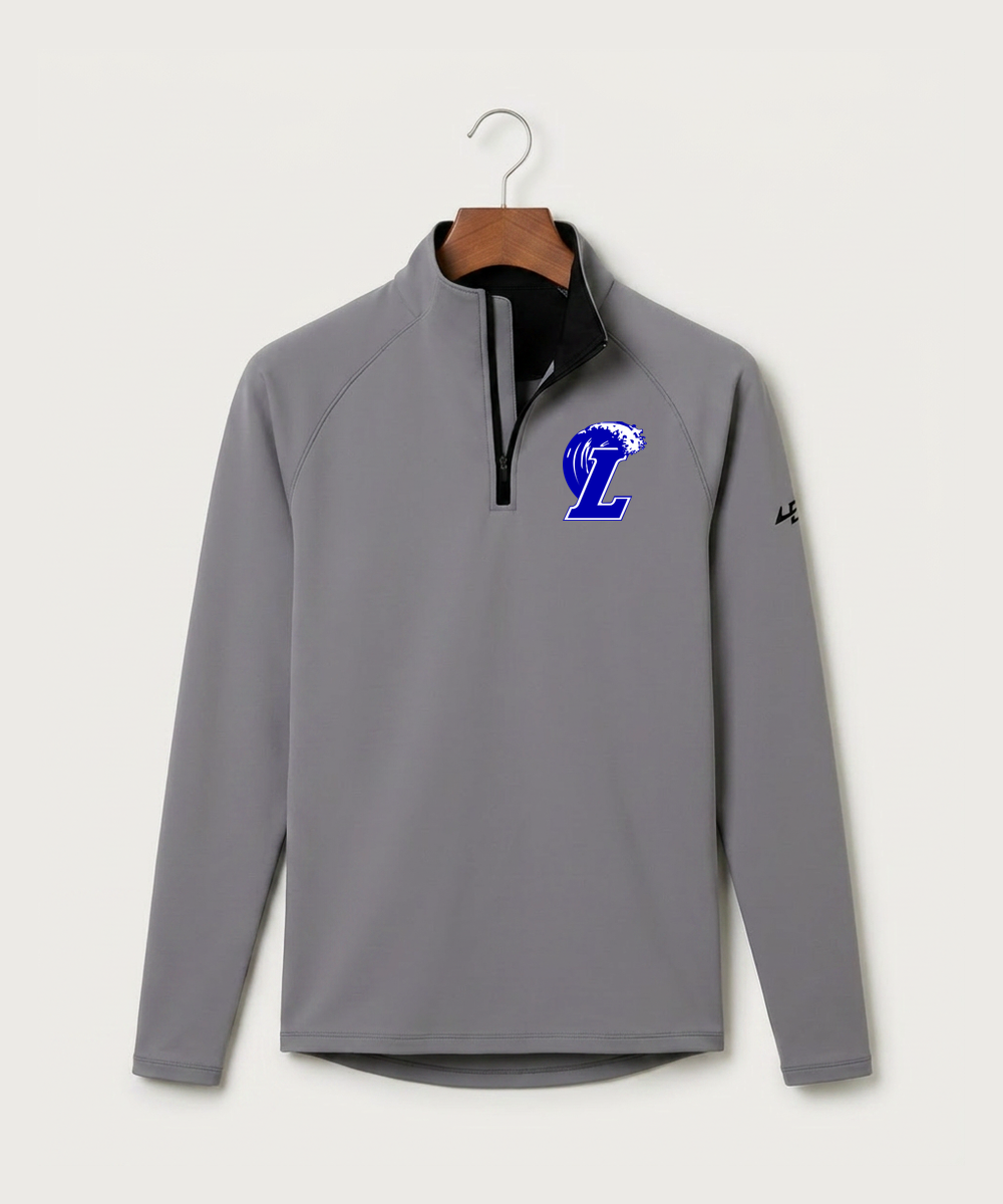 Lakeview High School Football (Boys) - Gray Quarter Zip - Left Chest