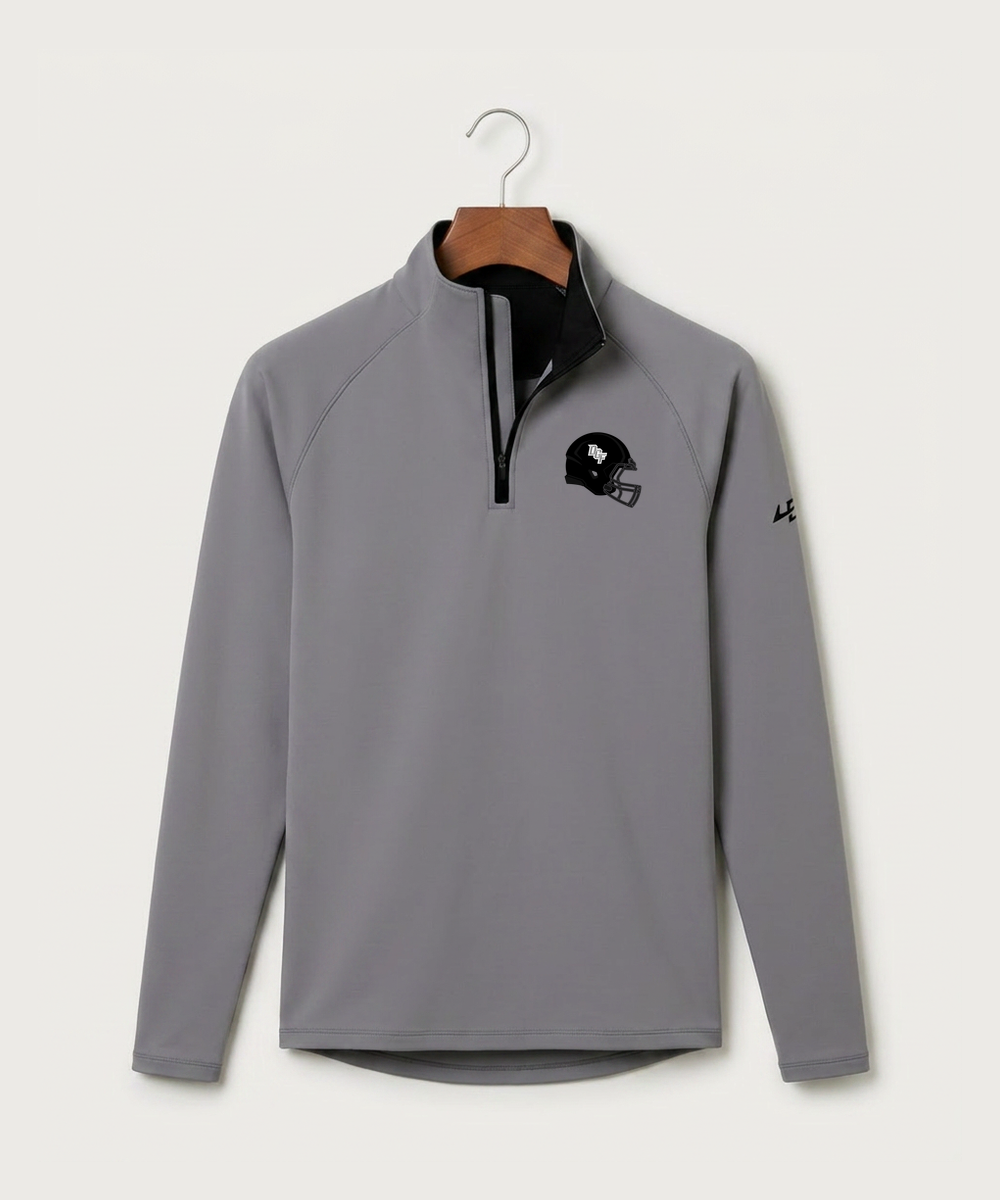 DGF High School Football (Boys) - Gray Quarter Zip - Left Chest