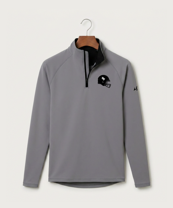 DGF High School Football (Boys) - Gray Quarter Zip - Left Chest