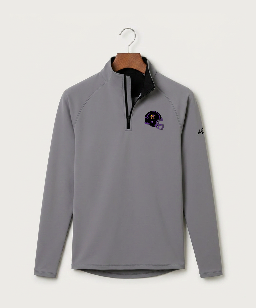 International Falls High School Football (Boys) - Gray Quarter Zip - Left Chest