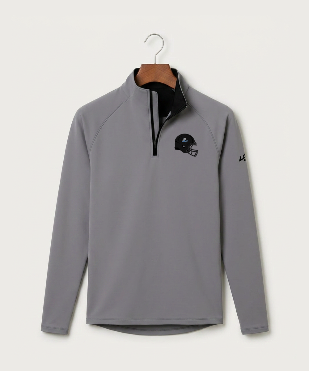 Long Prairie Grey Eagle High School Football (Boys) - Gray Quarter Zip - Left Chest