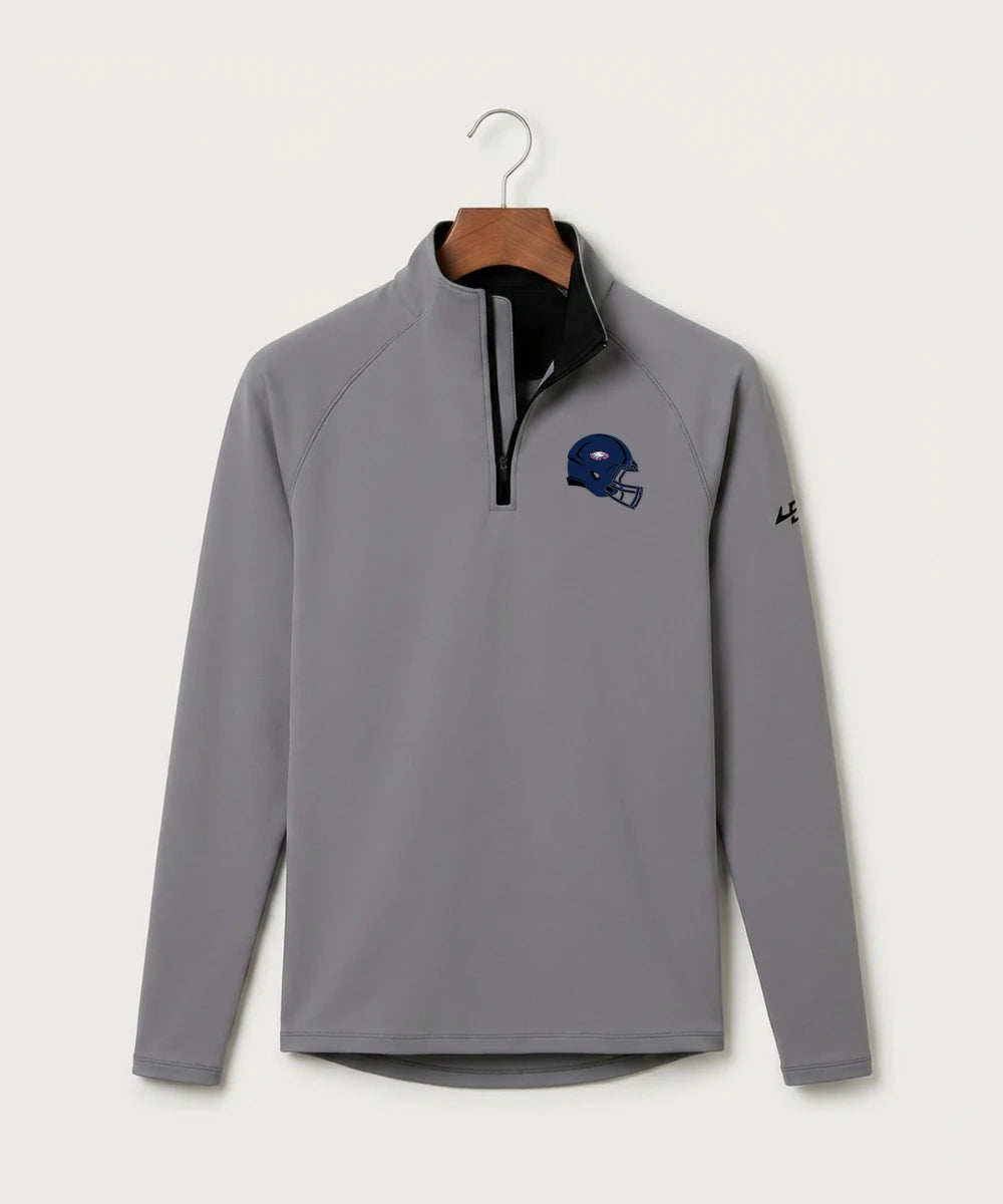 Pequot Lakes High School Football (Boys) - Gray Quarter Zip - Left Chest