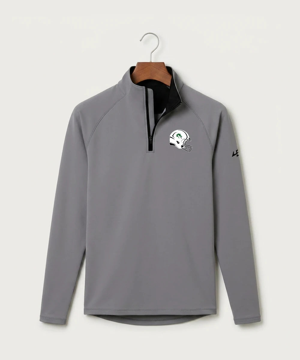 Pine City High School Football (Boys) - Gray Quarter Zip - Left Chest