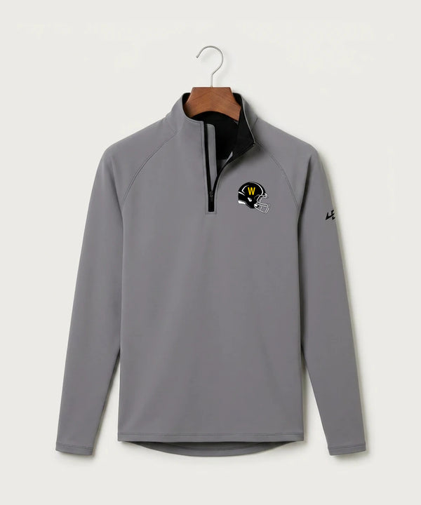 Warroad High School Football (Boys) - Gray Quarter Zip - Left Chest