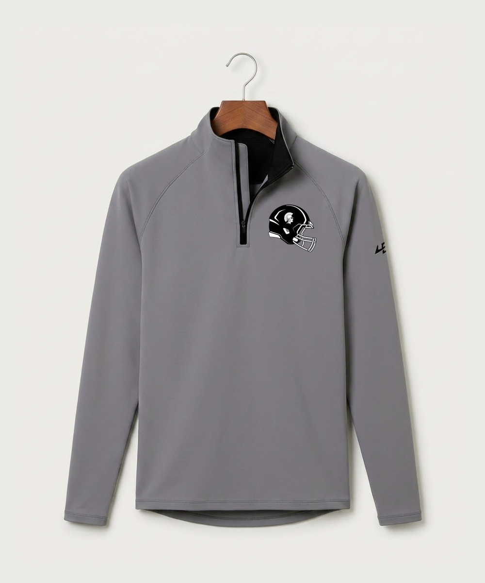 Wauwatosa West Football - Gray Quarter Zip - Left Chest