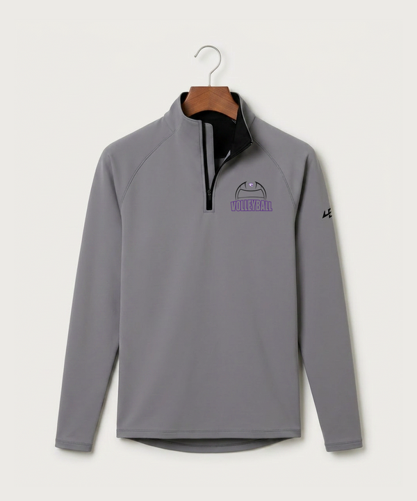 Goodhue High School Volleyball (Girls) - Gray Quarter Zip - Left Chest