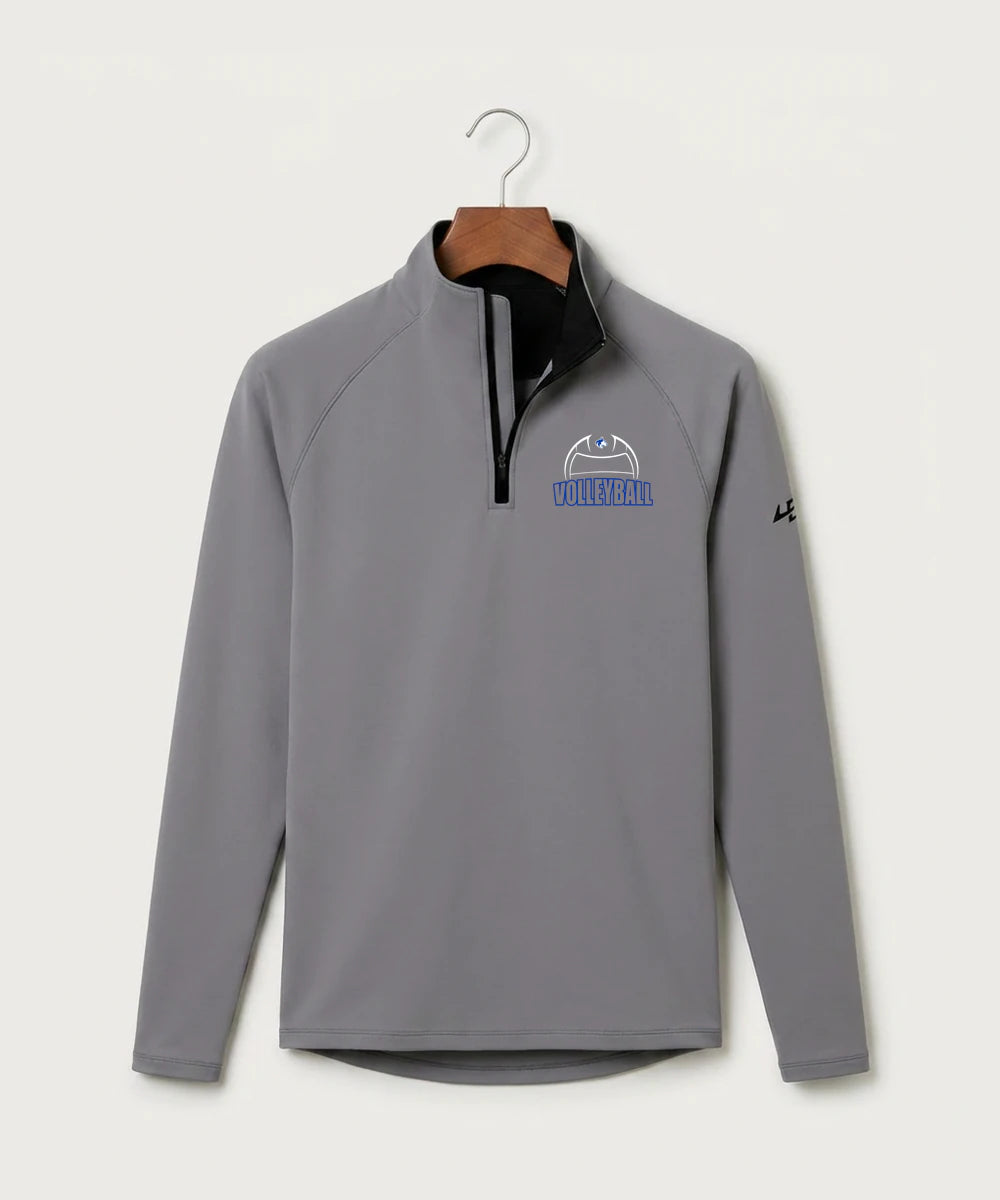 Owatonna High School Volleyball (Girls) - Gray Quarter Zip - Left Chest