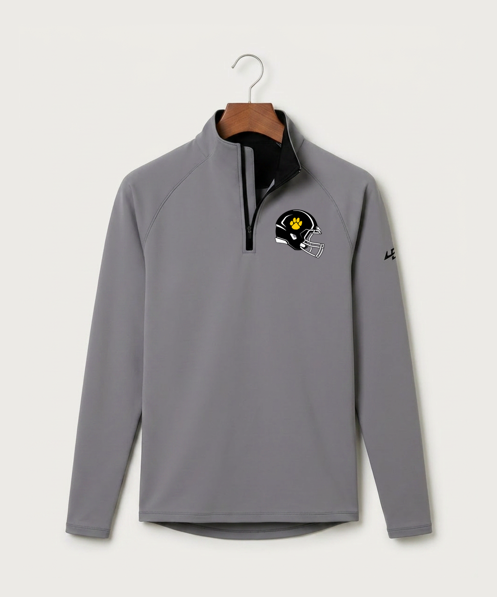 Plainview Elgin Millville H S Football (Boys) - Gray Quarter Zip - Left Chest