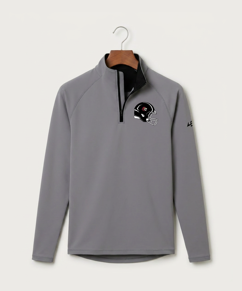 Spring Grove High School Football (Boys) - Gray Quarter Zip - Left Chest
