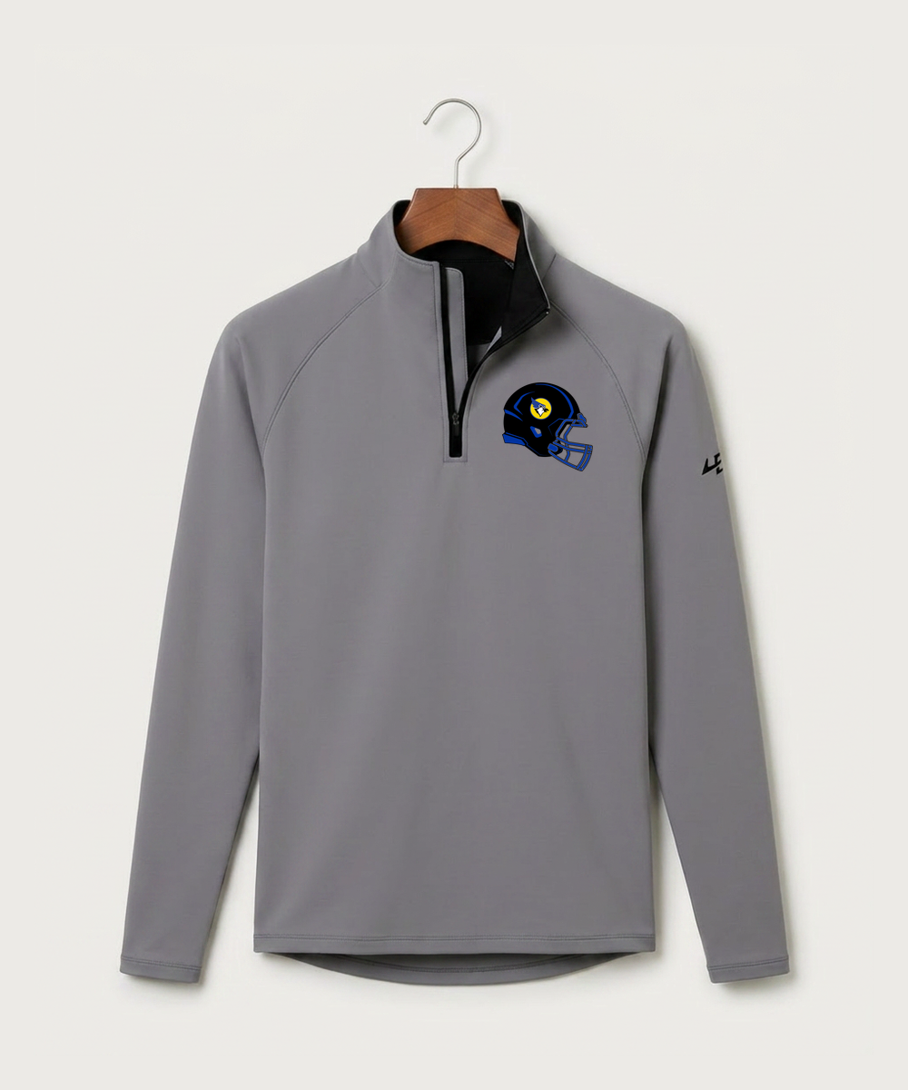 Waseca High School Football (Boys) - Gray Quarter Zip - Left Chest