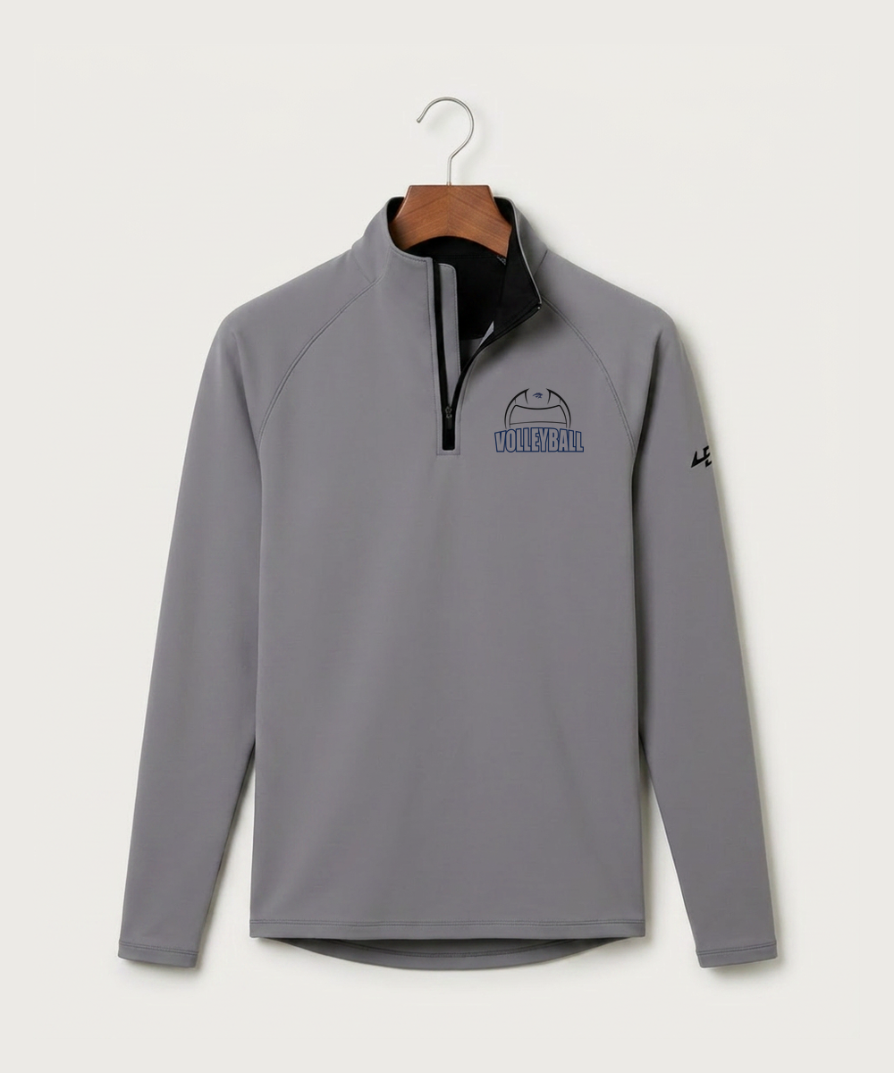 Zumbrota Mazeppa High School Volleyball (Girls) - Gray Quarter Zip - Left Chest