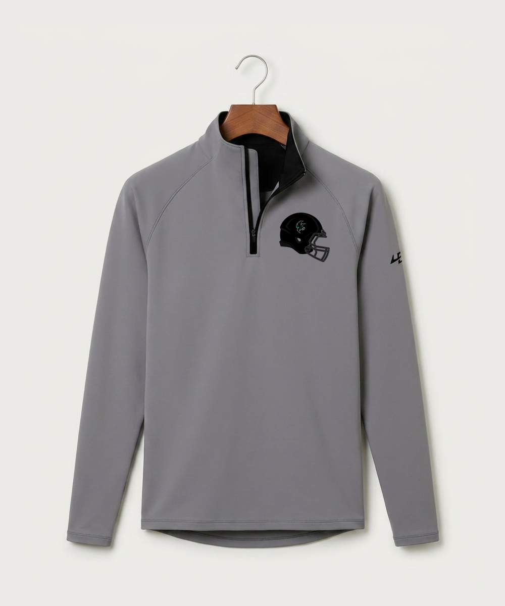 Alden-Conger-Glenville Emmons High School Football (Boys) - Gray Quarter Zip - Left Chest