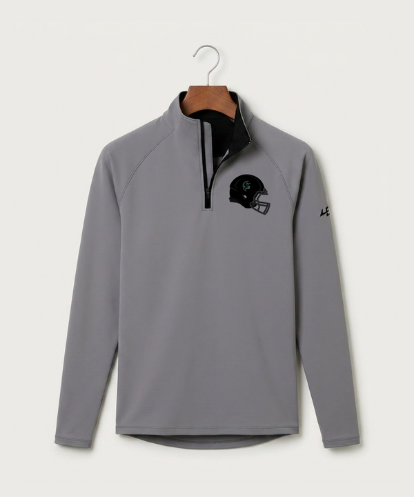 Alden-Conger-Glenville Emmons High School Football (Boys) - Gray Quarter Zip - Left Chest