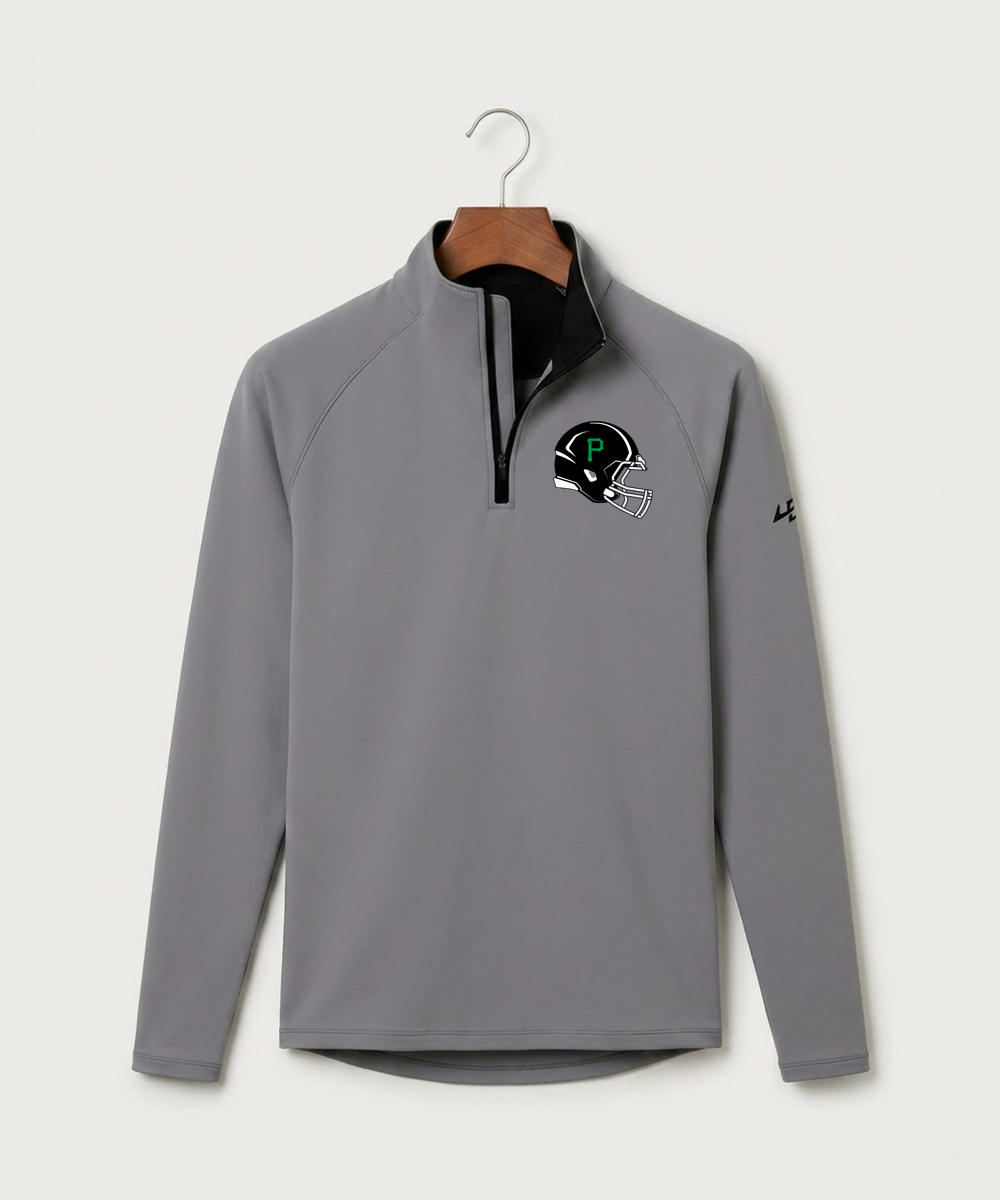 Pipestone Area High School Football (Boys) - Gray Quarter Zip - Left Chest