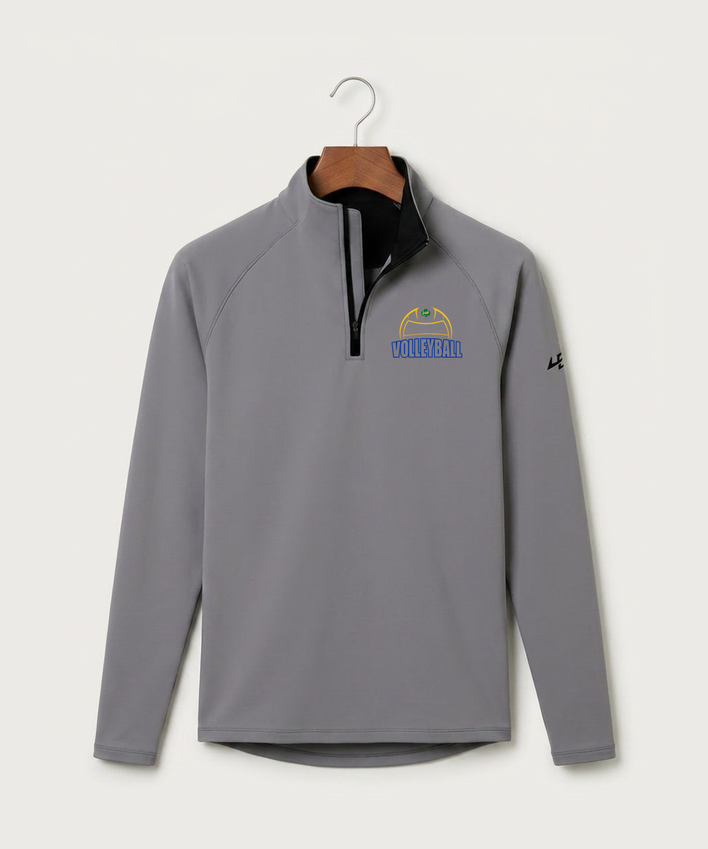Rosemount High School Volleyball (Girls) - Gray Quarter Zip - Left Chest