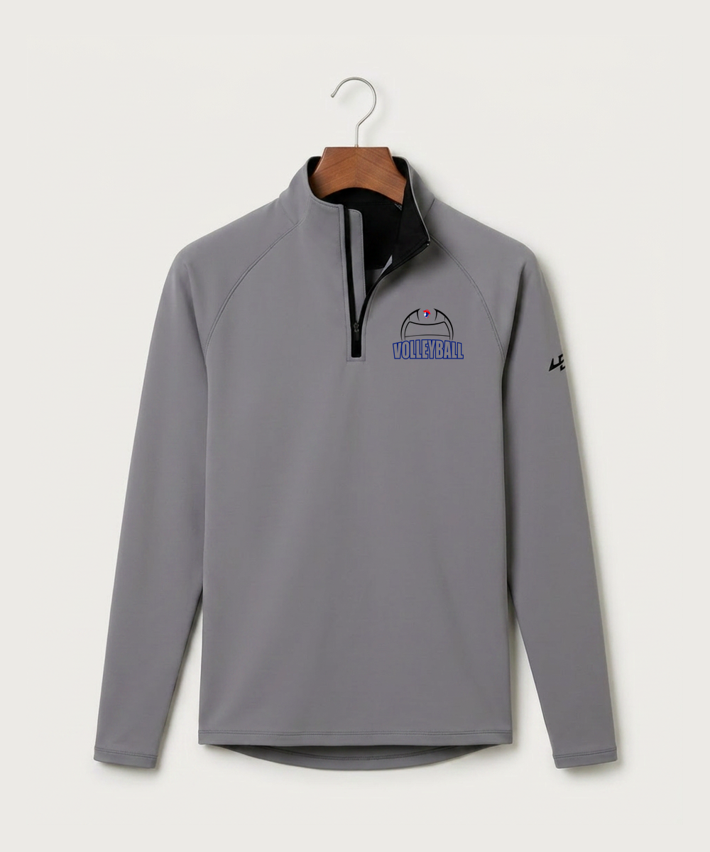 Hills-Beaver Creek High School Volleyball (Girls) - Gray Quarter Zip - Left Chest
