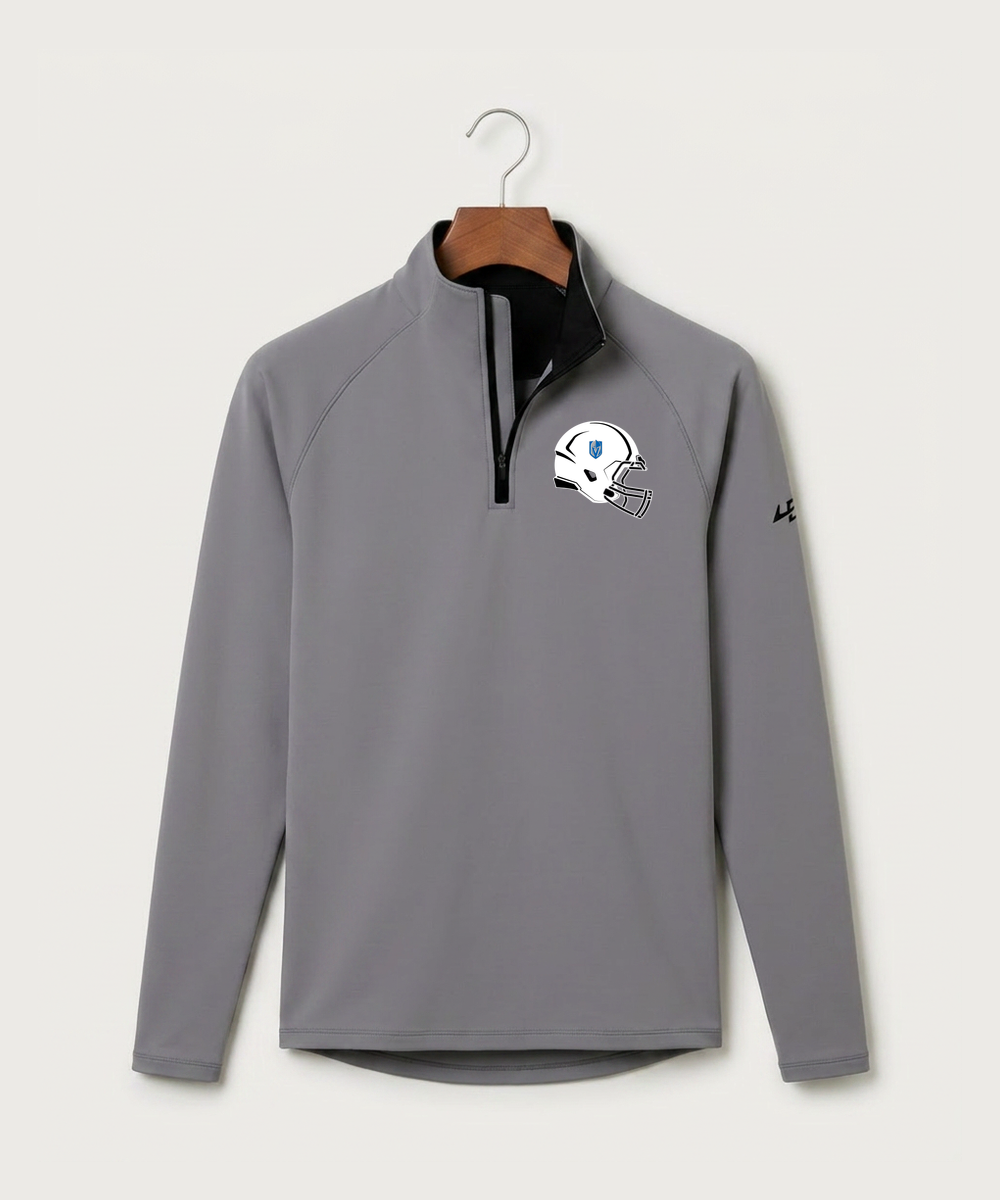 Lake Crystal-Welcome-Memorial High School Football (Boys) - Gray Quarter Zip - Left Chest
