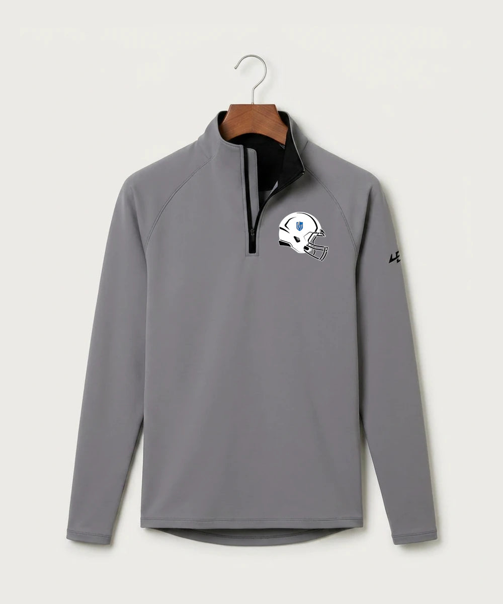 Lake Crystal-Welcome-Memorial High School Football (Boys) - Gray Quarter Zip - Left Chest