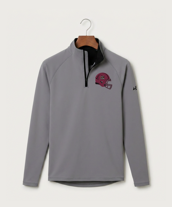 Yellow Medicine East High School Football (Boys) - Gray Quarter Zip - Left Chest