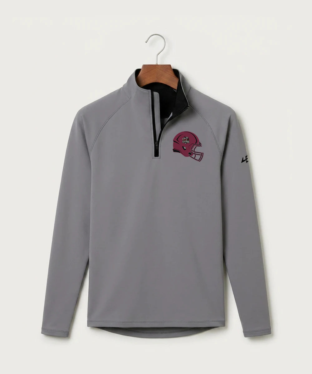Yellow Medicine East High School Football (Boys) - Gray Quarter Zip - Left Chest